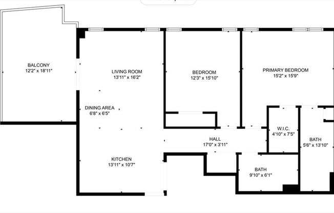 2 beds, 2 baths, 1,209 sqft, $4,570, Unit 501