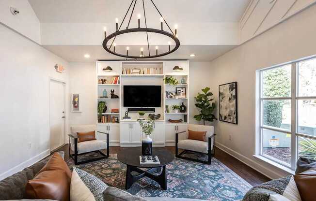 Lounge With TV at Crestline Cary, Cary North Carolina