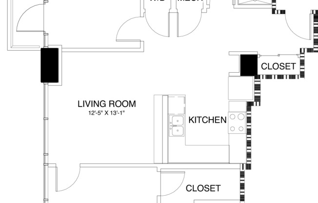 2 beds, 2 baths, 1,029 sqft, $2,440, Unit 515