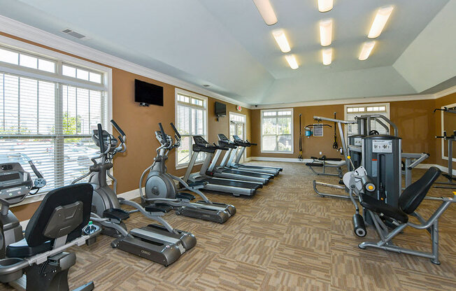 Fitness Center at Clayton NC Apartments