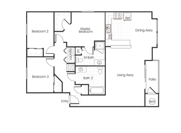3 beds, 2 baths, 1,232 sqft, $2,749