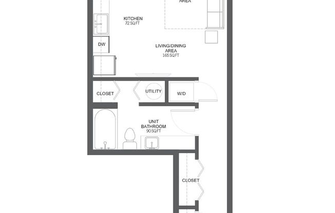 Studio, 1 bath, 500 sqft, $1,350, Unit #216