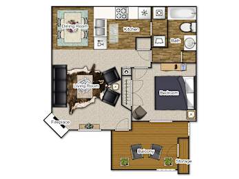 1 bed, 1 bath, 700 sqft, $1,225