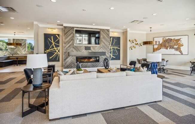 Community lounge with couches