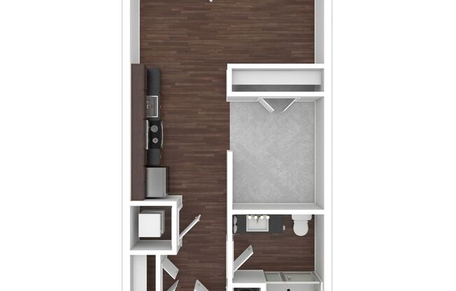 Studio, 1 bath, 540 sqft, $1,360