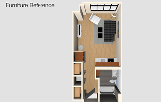 Studio, 1 bath, 354 sqft, $1,900, Unit 101