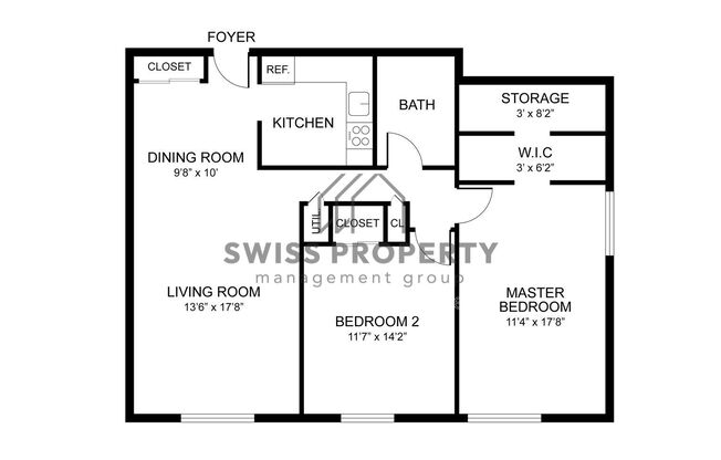 1 bed, 1 bath, 750 sqft, $1,100, Unit 205
