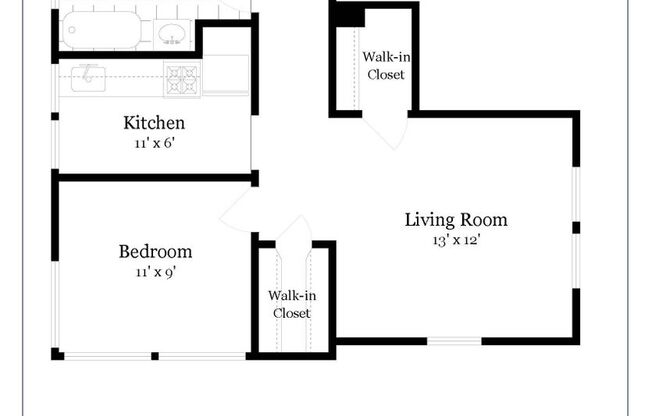 1 bed, 1 bath, 544 sqft, $1,900, Unit 351-5B