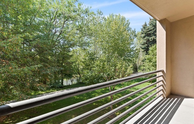 Balcony area at River Walk Apartments, Idaho