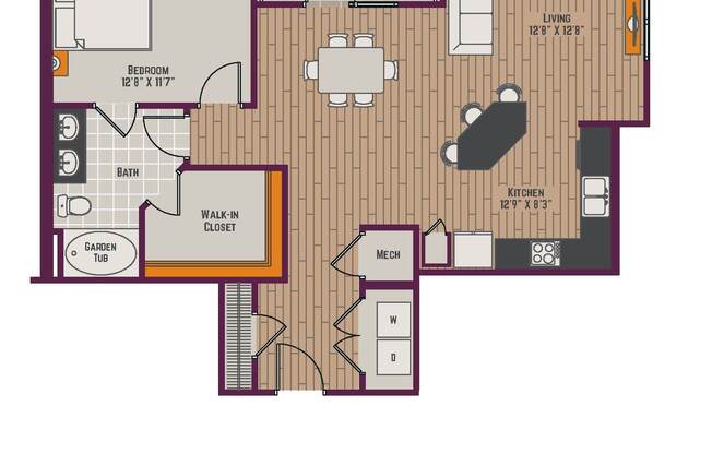 1 bed, 1 bath, 897 sqft, $2,113