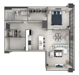 1 bed, 1 bath, 799 sqft, $2,554