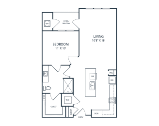 1 bed, 1 bath, 702 sqft, $1,769
