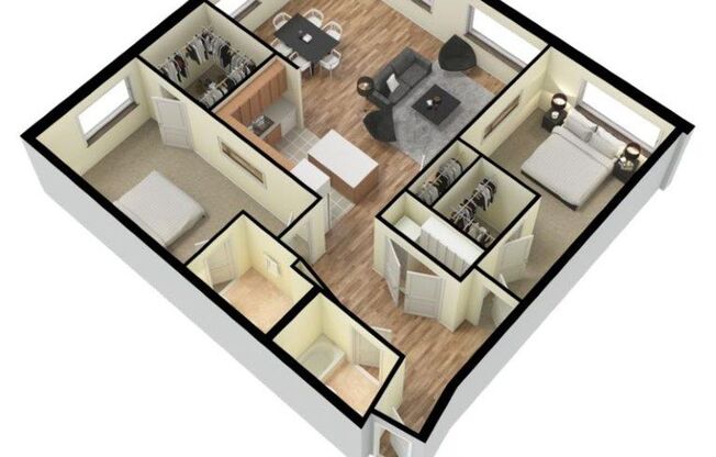 2 beds, 2 baths, 1,025 sqft, $2,350, Unit 123