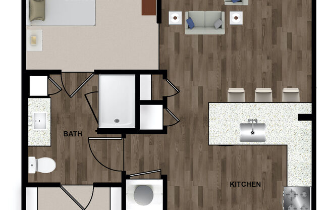 1 bed, 1 bath, 712 sqft, $1,213