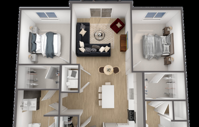 2 beds, 2 baths, 1,061 sqft, $1,600, Unit 212