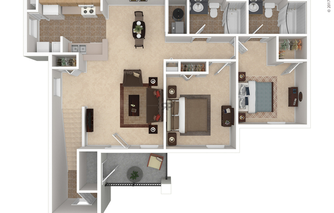 2 beds, 1 bath, 1,079 sqft, $1,012