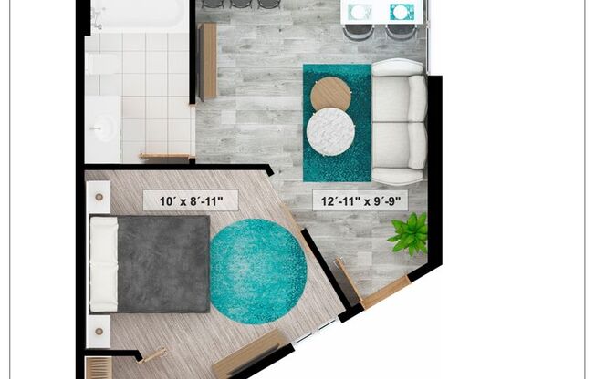 1 bed, 1 bath, 623 sqft, $1,125, Unit 3A-1116