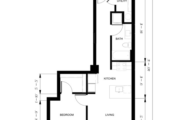 1 bed, 1 bath, 655 sqft, $2,425, Unit 113