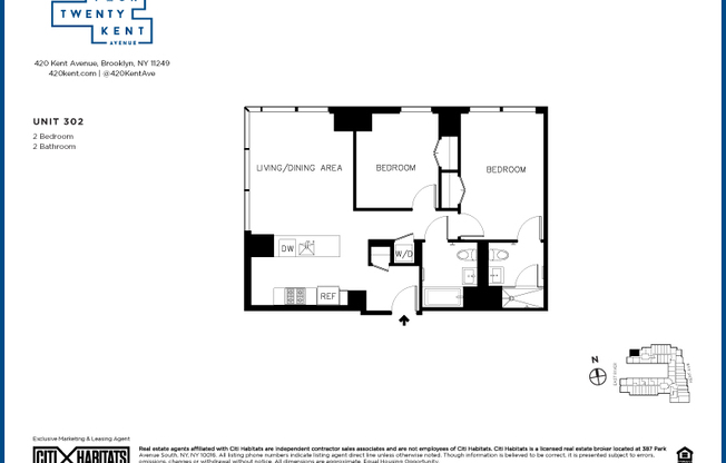 2 beds, 2 baths, $6,932, Unit 302