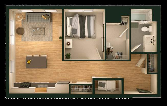 1 bed, 1 bath, 748 sqft, $1,695, Unit 215