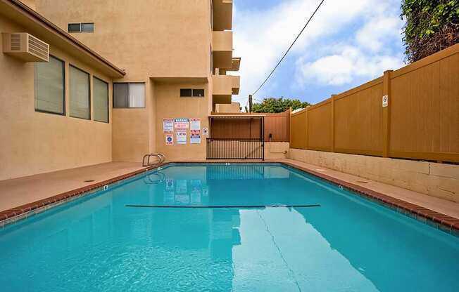 In-Door swimming pool at Los Robles Apartments, California