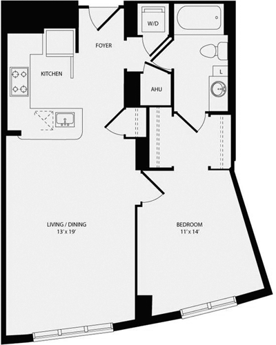 1 bed, 1 bath, 750 sqft, $2,335, Unit 1233