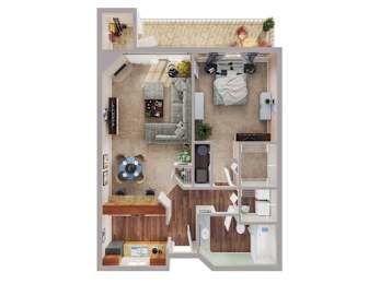 1 bed, 1 bath, 682 sqft, $1,110