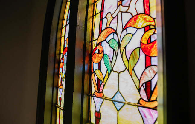 Stain Glass Windows at San Sofia Luxury Apartments, Cleveland, 44113