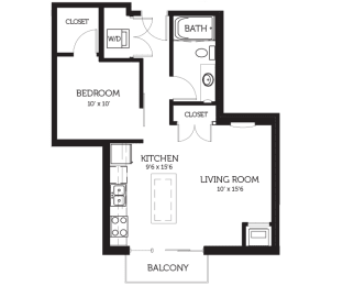 1 bed, 1 bath, $1,317