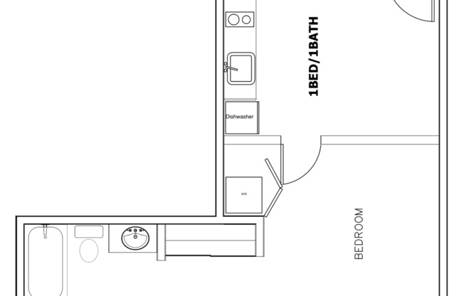 1 bed, 1 bath, 378 sqft, $1,833, Unit A-302
