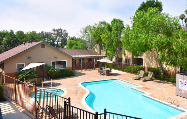 our apartments showcase an unique swimming pool