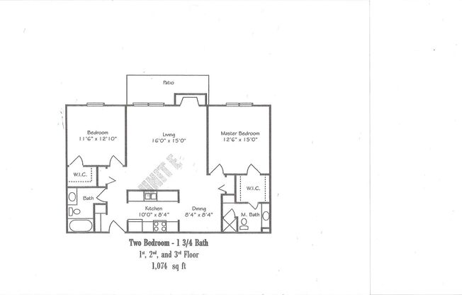 2 beds, 2 baths, 1,029 sqft, $1,269, Unit 1901-099