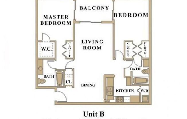 2 beds, 2 baths, 1,124 sqft, $2,600, Unit Bedroom 1