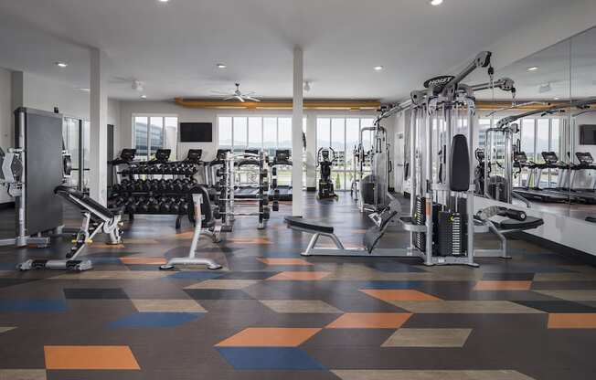 Free Weights in the Gym at Parc View Apartments and Townhomes Midvale, UT 84047