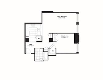 1 bed, 1 bath, 781 sqft, $2,290