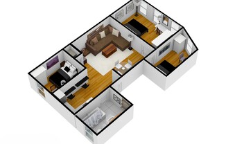 3 beds, 1 bath, 1,100 sqft, $8,750, Unit 2F