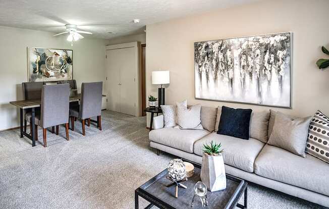 One- two- and three-bedroom apartment homes featuring amenities like three pools, fitness center, basketball court and much more at The Pointe in La Vista, NE
