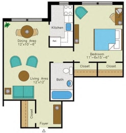 1 bed, 1 bath, 800 sqft, $2,333