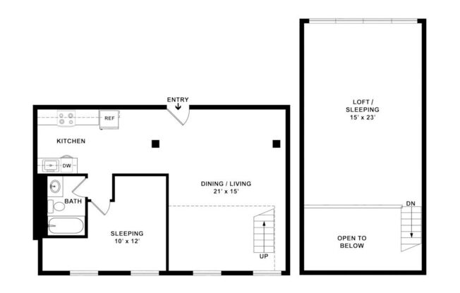 2 beds, 1 bath, 1,220 sqft, $4,400