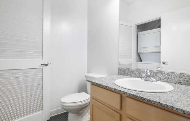 Bathroom with In-home Washer and Dryer