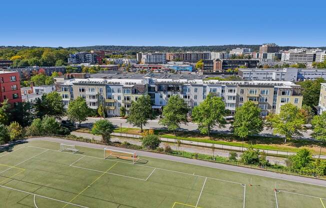 Soccer field at Park77 Apartments, Cambridge, Massachusetts, 02138