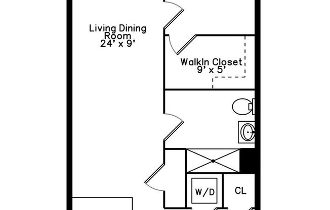 1 bed, 1 bath, 779 sqft, $2,599, Unit 412