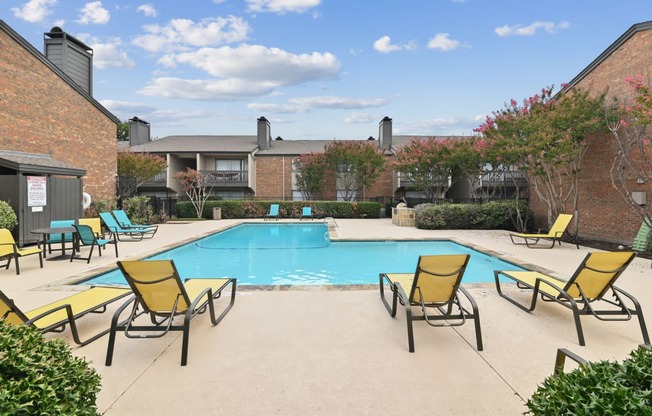 Pool Area at Davenport Apartments in Dallas, TX