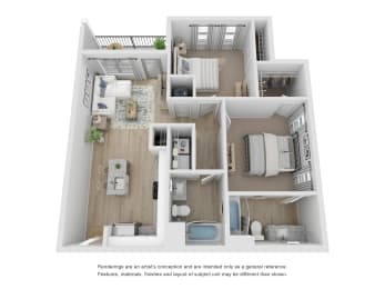 2 beds, 2 baths, 921 sqft, $1,849