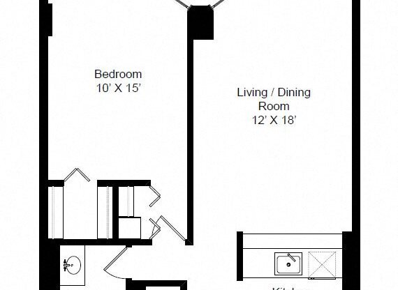 1 bed, 1 bath, 661 sqft, $1,643