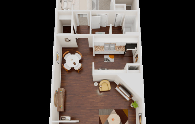 1 bed, 1 bath, 686 sqft, $1,070