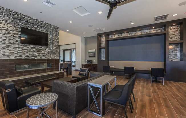 Dining and ceiling fan and lights at Level 25 at Durango by Picerne, Nevada