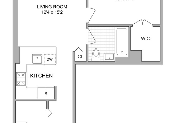 1 bed, 1 bath, 683 sqft, $3,000, Unit 1A