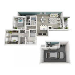 2 beds, 2 baths, 1,150 sqft, $1,980