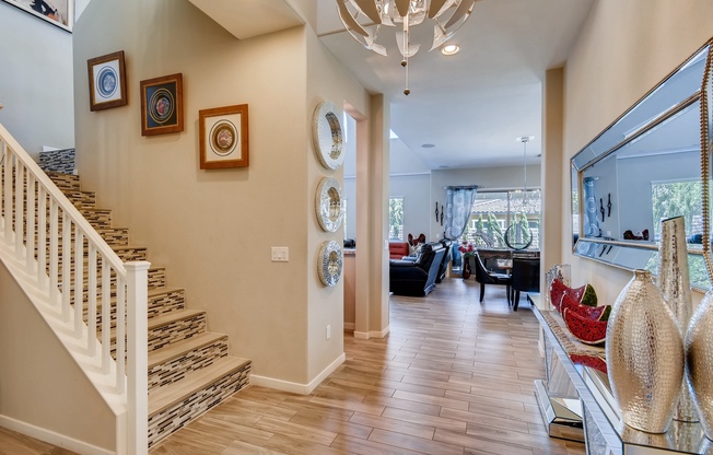 Gated Fully Furnished home with Private Zero Edge Pool & Spa in Summerlin!